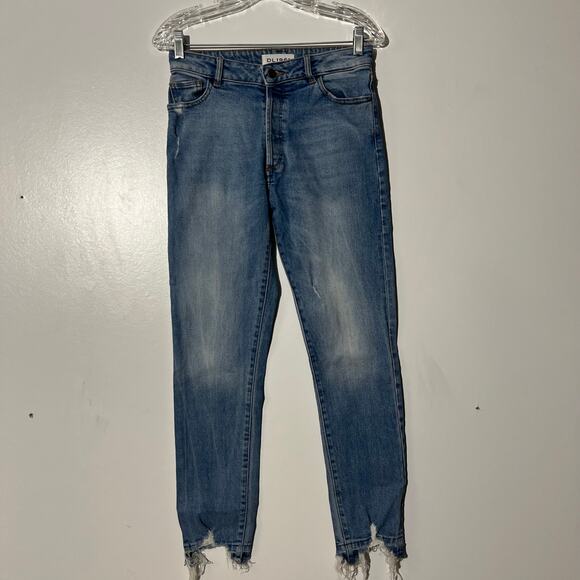 DL1961 Bella High Rise Vintage Slim Distressed Button Fly Blue Jeans Women’s 26 - Picture 1 of 6